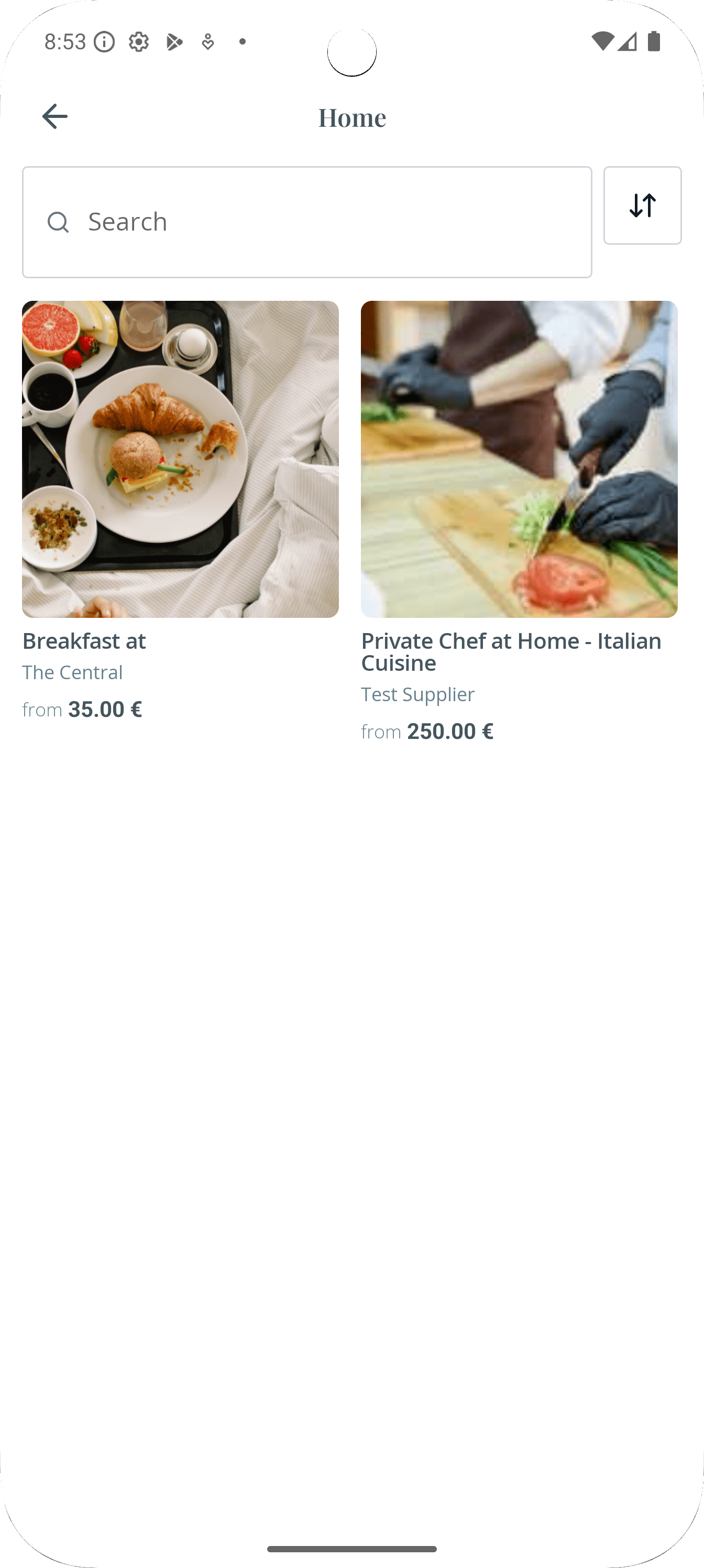 Sense Guest App on mobile