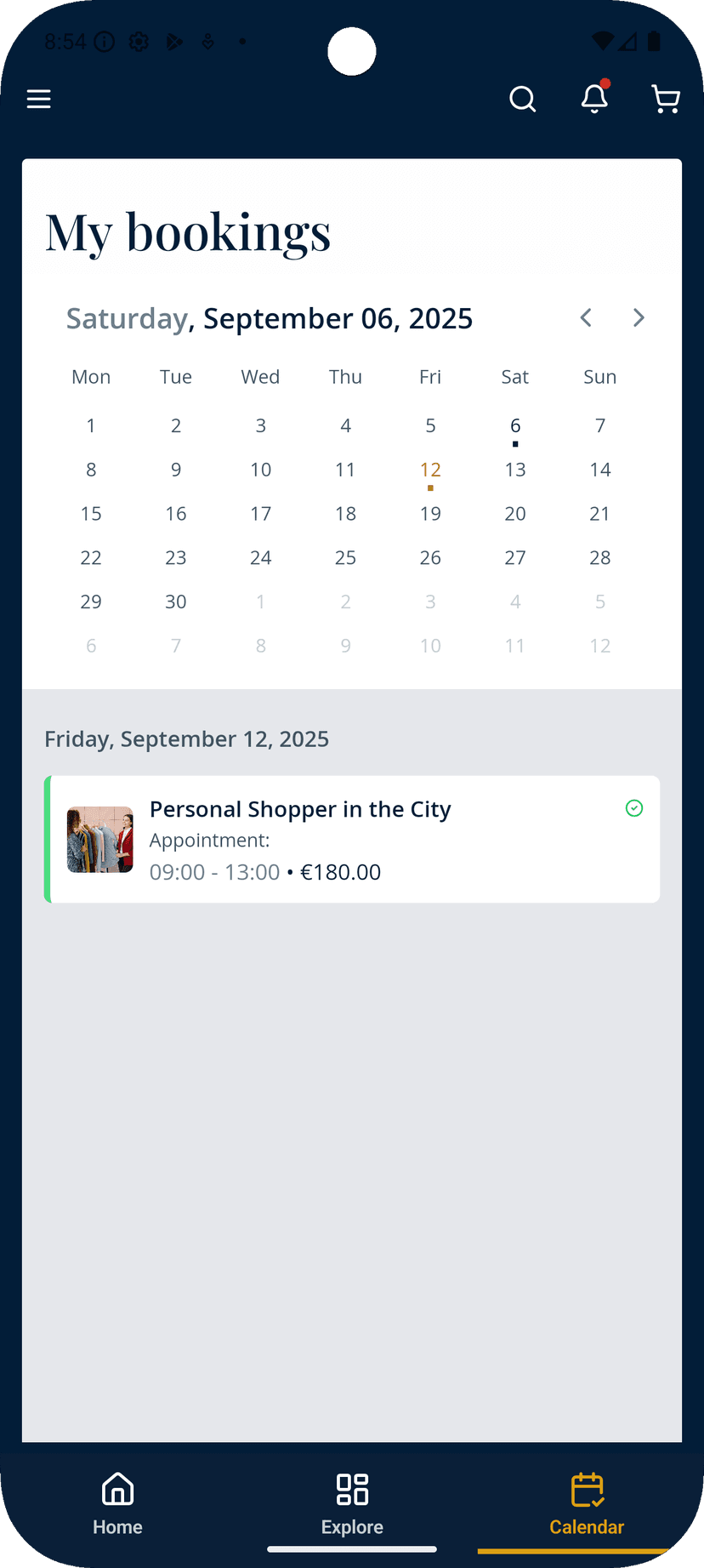 Calendar View
